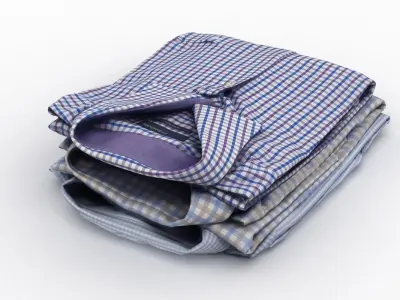 Folded Shirt Pile 001 3D model