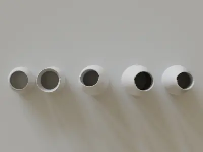 Porcelain Vase collection - 5 modern decorative vases Low-poly 3D model