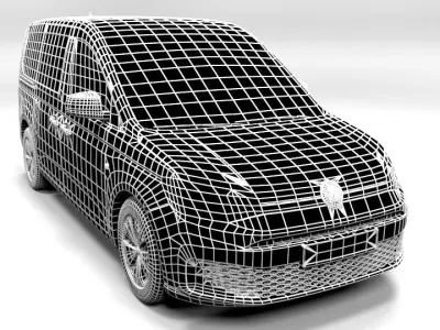 VW CADDY MAXI 2021 Low-poly 3D model