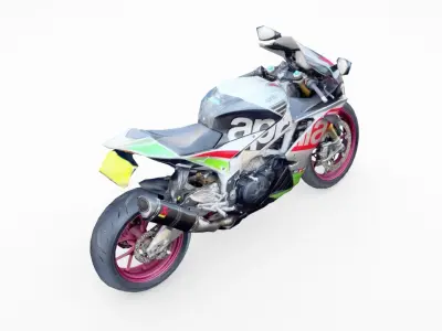 2017 Aprilia RSV4 RF Low-poly 3D model