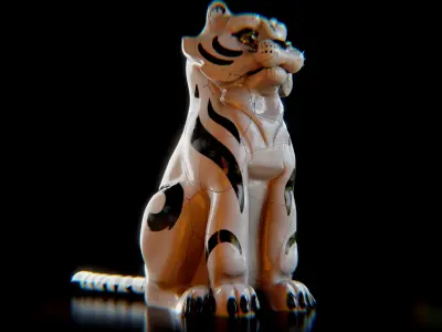 Tiger Statue 3D model