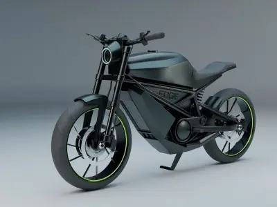 Standard Motorcycle Low-poly 3D model