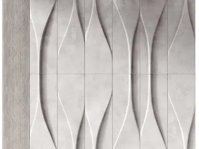 Wall decorative composition Modern panelling 2 3D model