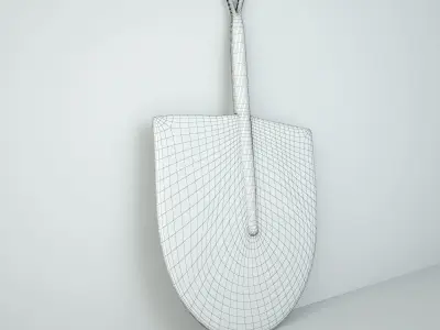 African Handwoven Fan 14 3D model