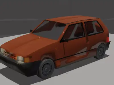 3d Model Fiat Uno low poly Low-poly 3D model