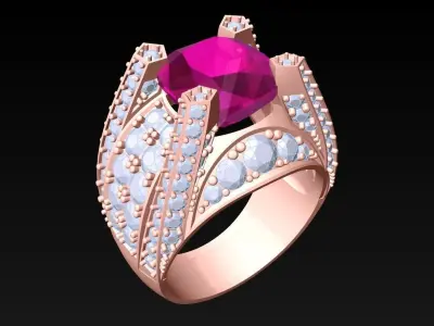 Diamond Ring - N3034 3D print model