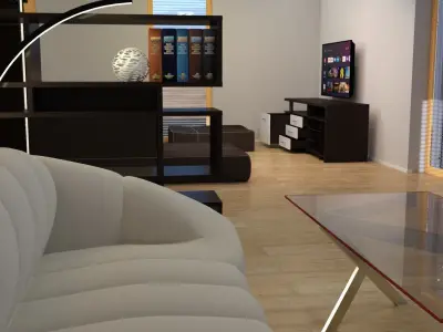 Reader and coffee nook in the Genboeck house  3D model