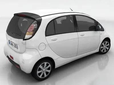 Citroen c-Zero Low-poly 3D model