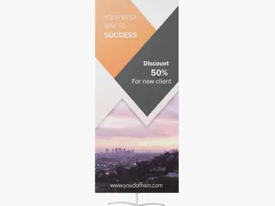 Banner Stand Easy Flex 3D Model 3D model