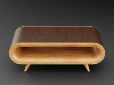 hollow coffee table Low-poly 3D model