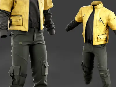 men s outfit 3D model