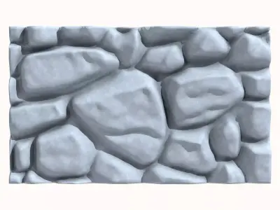 Rough Travertine Wall Asset 3D model