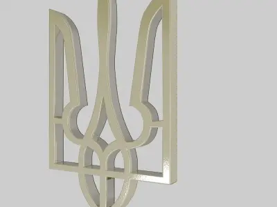 Ukrainian trident 3D model
