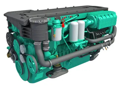 Motorboat Engine 3D model