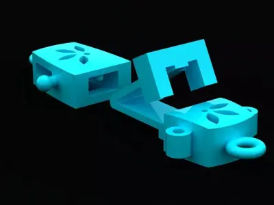 Luxury Box Clasp Jewelry Connector 3D Model 111a 3D print model