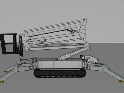 Spider Crane - Compact Construction Rigged 3D model