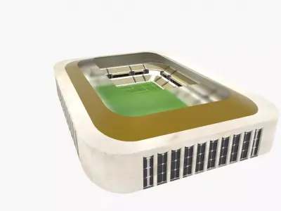 Soccer Stadium Low-poly 3D model 45