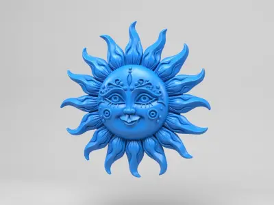 Sun wall decoration 3D print model