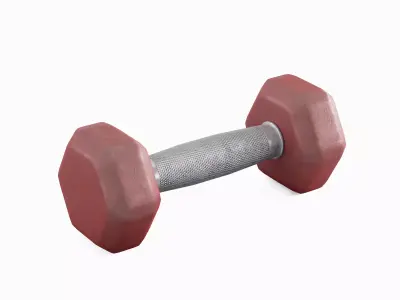 Rubber Dumbbell 03 Low-poly 3D model
