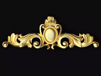 Central decor ornament for furniture 3D model 754