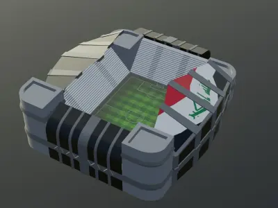Football Stadium - Iraq Low-poly 3D model