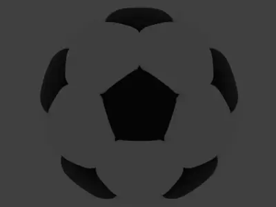 Football Soccer Ball 3D Model Textured OBJ FBX PLY Low-poly 3D model