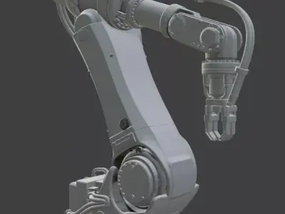 Industrial Robotic Arm 3D Model 3D model