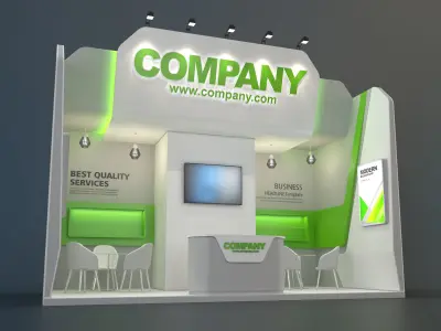 EXHIBITION STAND CLB 18 sqm 3D model