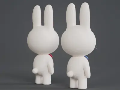 Rabbit Couple 3D model