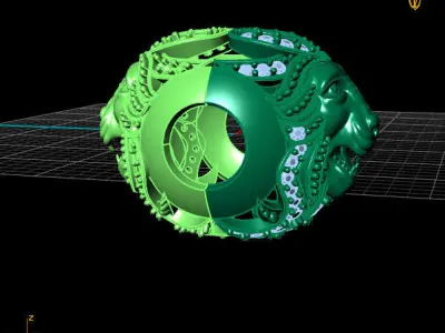 lion bracelet 3D print model