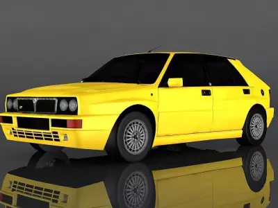 Lancia Delta 1992  Low-poly 3D model