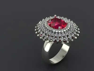 Cluster ring 3D print model purchase