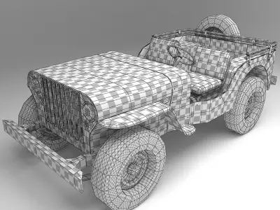 Military Vehicle of World War II Low-poly 3D model