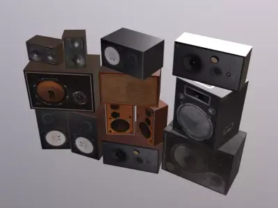 ShopFront Contents Speaker Low-poly 3D model