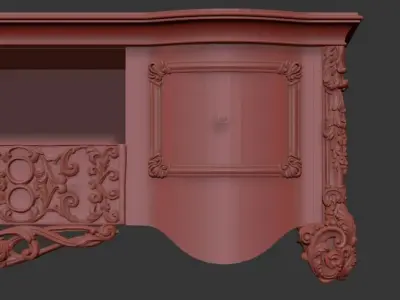 TV shelf 3D model 3D model