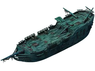 Game Seabed wreckage - wreck wreckage 06 3D model