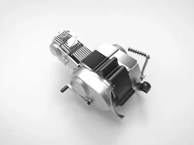 motorcycle engine 3D model