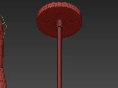 ATOMIC 8 spider chandelier with six bulbs 3D model