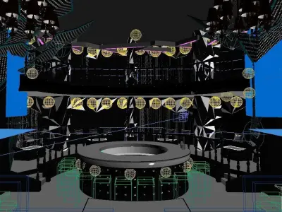Night Club - Bar  3D model