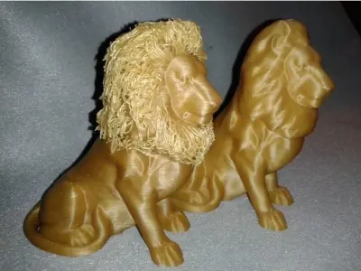 Hairy Lion 3D print model