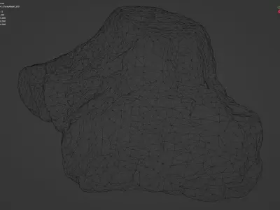 Chunky Basalt - 8K Textures - 7 Mesh Resolutions Low-poly 3D model