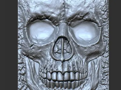 skull gold 3D print model