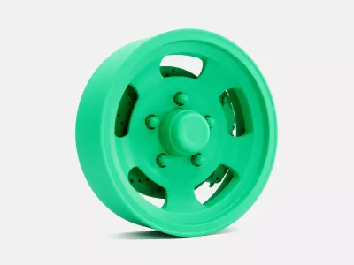 15x5 US Indy Mag Wheel and Brake 3D print model