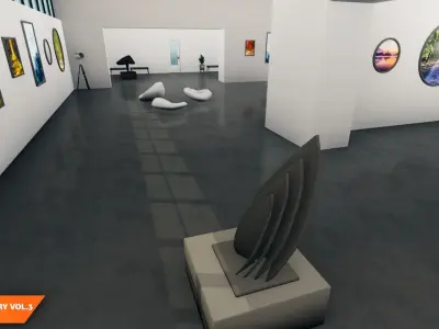 Art gallery Vol3 - exhibition hall 3D model