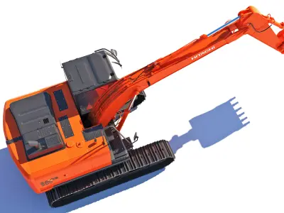 Hitachi  Excavator 3D model 3D model