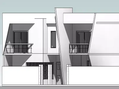 Modern House with plans 130 sq m  3D model