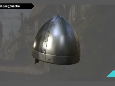 Nordic Spangenhelm - For Metahuman Low-poly 3D model