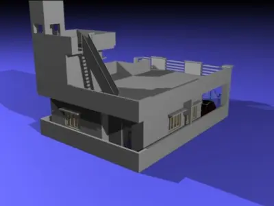 Villa house 3D model 27