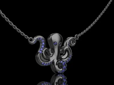 pendant octopus 3D print model