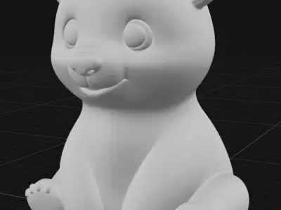 Christmas polar bear decoration 3D print model